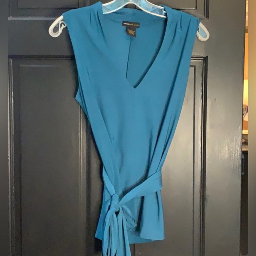 Grace Dane Lewis wrap blouse large